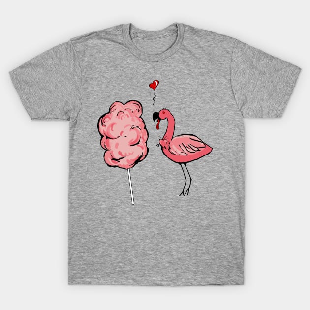 Flamingo Pink Lover Cotton Candy T-Shirt by PolygoneMaste